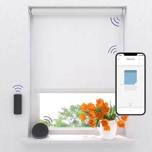 Elektrisch rolgordijn Easy Lichtdoorlatend - Bright White - 105 x 190 cm - CMD-03