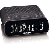 Lenco - CR-606BK - Wekkerradio - Zwart - DAB+/FM, Bluetooth, Groot LCD-display