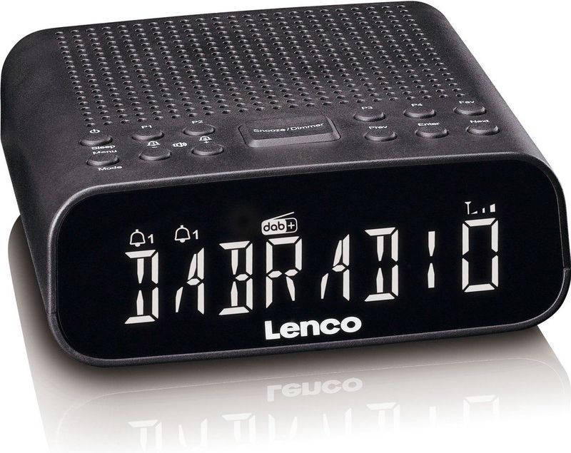 Lenco - CR-606BK - Wekkerradio - Zwart - DAB+/FM, Bluetooth, Groot LCD-display