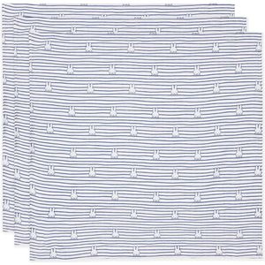 Jollein x Nijntje Hydrofiele Doek Small - 70x70cm - Miffy Stripe - Navy - 3 Stuks