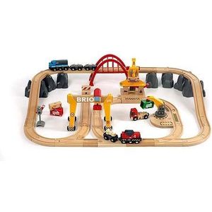 BRIO Treinset vrachtvervoer - Rails - Luxe vrachtset - 50 delig