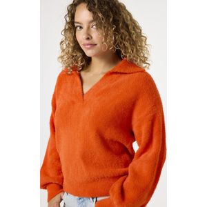 GARCIA Dames Trui Oranje Long mouw - Maat S