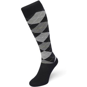 Bonnie Doon - Argyle Knee High - Kniekousen - Zwart - Ruit Patroon