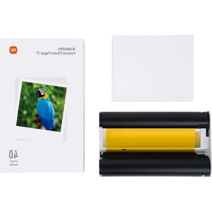 Instant Photo Paper 3 inch fotopapier voor 1S printer - 40 stuks wit (ES-versie + 3 jaar garantie)