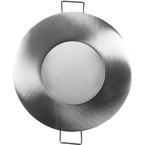 Ledl MUND Inbouwspot Rond Zilver Geborsteld IP65