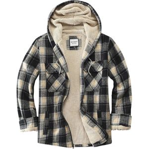 Fleece flanellen damesjack met rits en sherpa voering