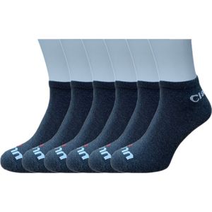 Classinn Low inn sneaker enkelsokken katoen 12 Paar antraciet melange Maat 39-42 met logo