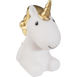 Atmosphera Nachtlampje LED - Unicorn XL - goud - kunststof - 27 x 15 x 30 cm - kinderkamer