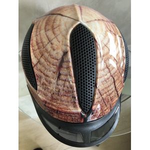 Safeways-helmets, uniek ontwerp KED Paso cap Wood. Maat L is 57 - 62cm