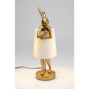 Kare Design - Tafellamp Animal Rabbit - goud/wit - small - H 50 cm