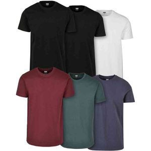Urban Classics - Basic 6-Pack Heren T-shirt - M - Multicolours