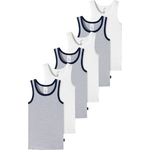 Schiesser Jongens onderhemd 6 pack Kids Boys fijnrib Organic Cotton