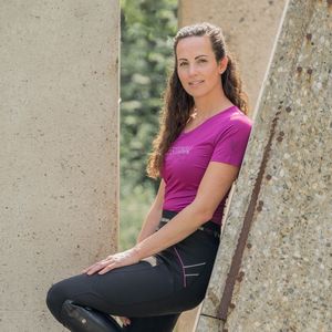 Horka - Performance T-Shirt Sunset - Technischestof - V Hals - Misty Blue - Maat XL