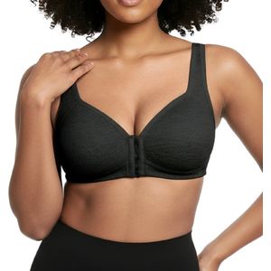 Comfortabele BH met Voorsluiting - Maat S - Zwart - Comfort BH Zonder Beugel - Corrigerende BH Met Push Up - Zwangerschaps Bh - Beugelloze Bh - Magic bra - Voorgevormde BH - Ondersteunende BH - Beha dames