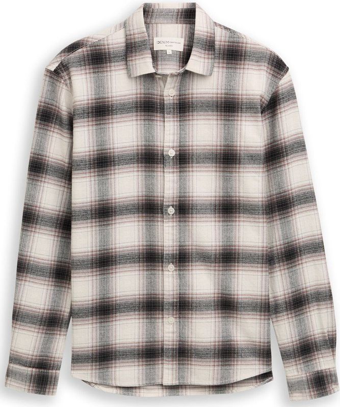 Tom Tailor Denim Relaxed fit overhemd met ruitjesmotief