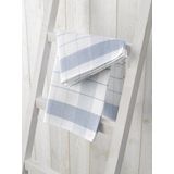 De Witte Lietaer Theedoek Glazendoek Mixte Blue 2 stuks 68 x 68 cm