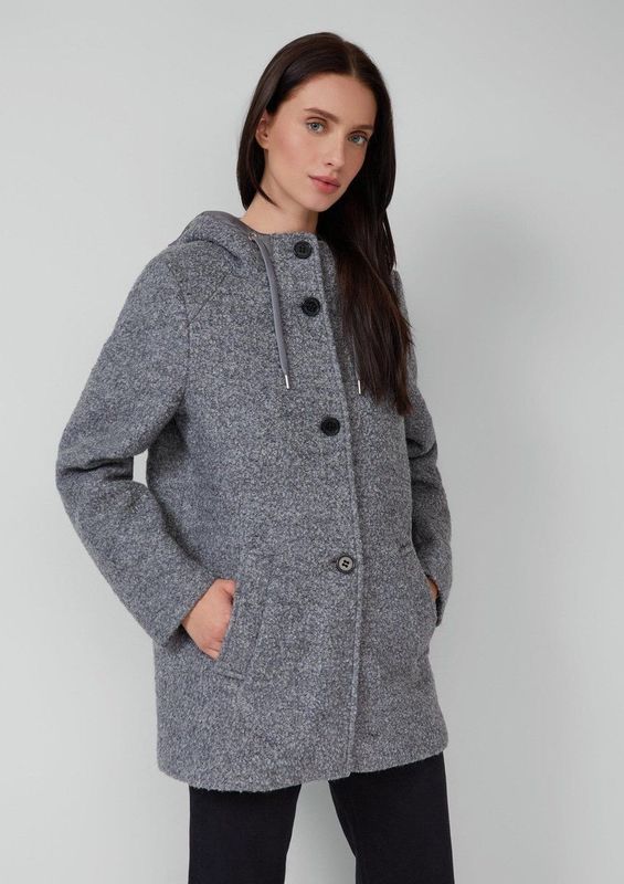 s.Oliver - Outdoor-Mantel - Boucléjack - Met Capuchon - Winterjassen