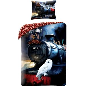 Harry Potter Dekbedovertrek, Hogwarts Express - Eenpersoons - 140 x 200 cm - Katoen