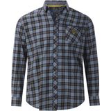 Jan Vanderstorm herren Overhemd - 43/44 - donkerblauw