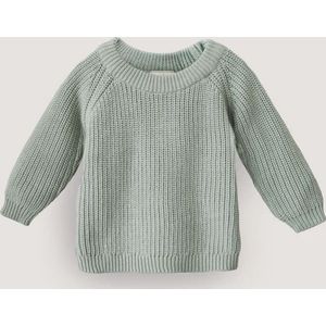 Mushie Chunky Knit Sweater - babysweater - light mint - 3-6 maanden