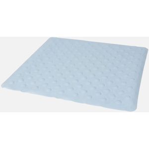 Anti-slip badmat - 54x54 cm - Lichtblauw - Vierkant - Rubber