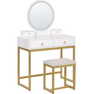 Beliani AUXON - Kaptafel - Wit - MDF
