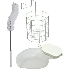 Urinaalset vrouw (urinaal, urinaalhouder en urinaalborstel set) - urinefles