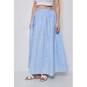 Rok- dames rok- rok- blauwe katoenen rok- maat S- rok- dames rok- modest dames rok-Luchtige Maxi Rok Dames – Lichtblauw, Hoog Taillemodel, zomerstijl met A-lijn pasvorm