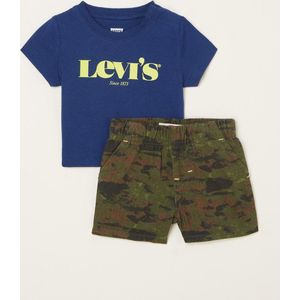 Levi's - Babyset - T-shirt en Korte Broek - Camouflage - Maat 68