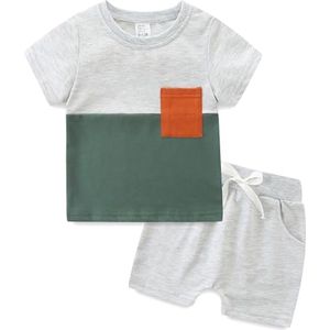 Tweedelige Zomer Outfit voor Baby Jongens - T-shirt en Shorts Set