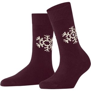 Burlington - Snowstar W - Sokken - Rood Claret - Wolmix - 1 paar