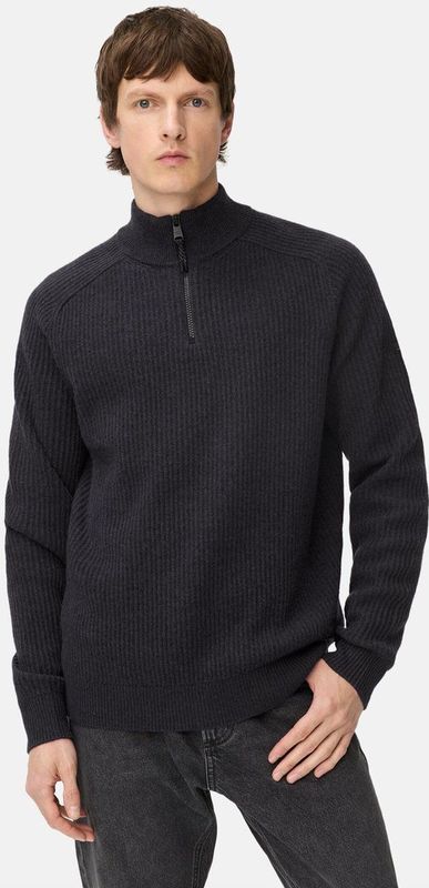 camel active - Gebreide Troyer - Marineblauw - Pure Lamswol