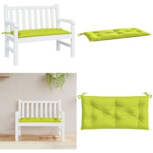 vidaXL Tuinbankkussen 100x50x7 cm oxford stof heldergroen - Tuinbankkussen - Tuinbankkussens - Tuinbank Kussen - Buitenbankkussen