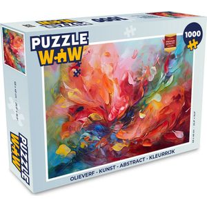 Puzzel Olieverf - Kunst - Abstract - Kleurrijk - Legpuzzel - Puzzel 1000 stukjes volwassenen