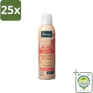 25 x Kneipp - Douche schuim - Body & Mind Balance - Iris & Vetiver - 200 ml - Grootverpakking - Douche Foam - Ontspanning - Balans - Iris - Vetiver
