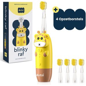 Dutsi Blinky Raf - Elektrische tandenborstel kind - Baby tandenborstel - Oplaadbaar en met Smart™ Timer - Geel - 0 t/m 6 Jaar