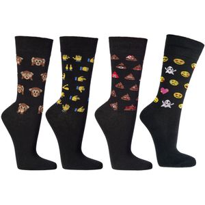 Grappige sokken | Dames sokken | Heren sokken | Thema: Emoji | Merk: Feterz | Maat: 36-41 / 42-47 | 2 Paar