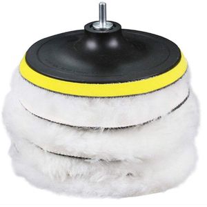 Voarge Polijstpad, 150 mm, set van 4 polijstpads van lamswol