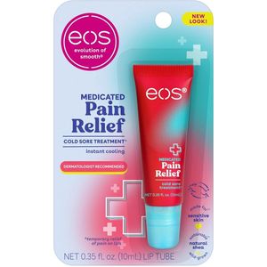 eos Medicated Lip Balm - Lip Care to Repair and Protect Chapped and Dry Lips | Instant Cooling and Pain Relief, 10ml