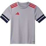Adidas Squadra 25 T-shirt Met Korte Mouwen Grijs 7-8 Years Jongens,Meisjes