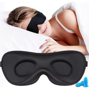 Boniesun Verduisteringsmasker voor slapen Ultra dun slaapmasker voor dames en heren, slaapmasker voor zijdwarsliggers glad huidvriendelijk glad lycra stof 3D voorgevormde beker blinddoek voor comfortabel dragen