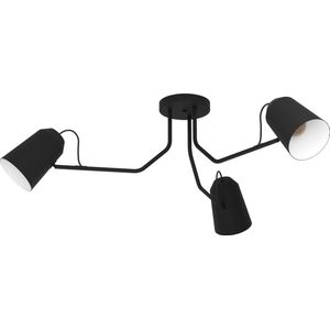 EGLO Loreto Plafondlamp - E27 - Ø 114,5 cm - Zwart/Wit