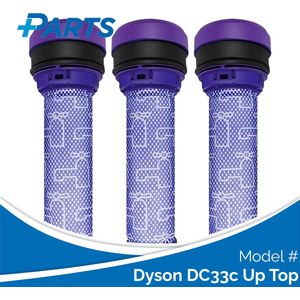 Dyson DC33c Up Top Filter Set van Plus.Parts® geschikt voor Dyson - 3 stuks