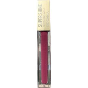 D'Donna Cosmetics - Lipgloss - Super Shine - Long Lasting - Aubergine Paars - Paars - Nummer 4