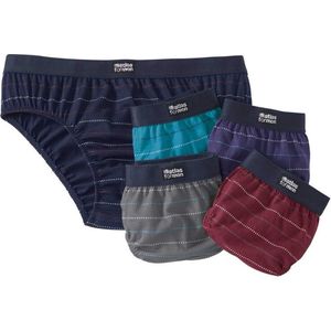 ATLAS FOR MEN - Set van 5 gestreepte onderbroeken - Heren - Verkrijgbaar in grote maten - 4XL