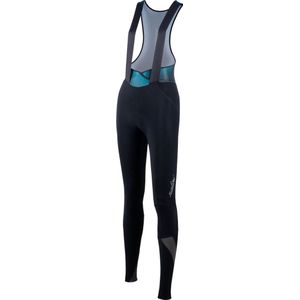 Nalini - Dames - Fietsbroek lang met Bretels - Winter Fietsbroek met Zeem - Thermo Wielrenbroek - Zwart - NEW ROAD WR LADY BIB TIGHT - S