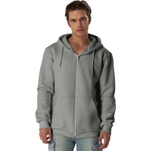 Smith & Solo hoodie heren met rits - vest met capuchon - sweatvest - Grijs 3XL
