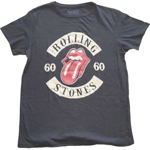 The Rolling Stones - Sixty Biker Tongue Dames T-shirt - S - Zwart