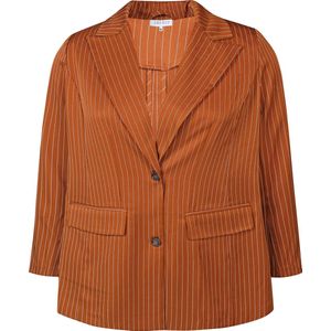 ZHENZI blazer bruin gestreept