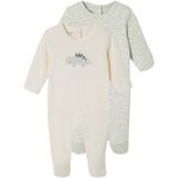 Vertbaudet - Set van 2 - Slaappakjes - Dinosaurus - 100% Biologisch Katoen